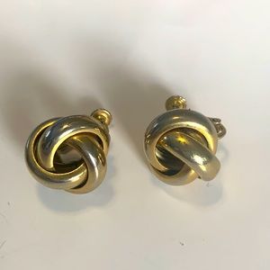 Vintage Gold Love Knot Earrings